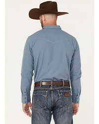 Blue Ranchwear Men's Ticking Stripe Snap Western Workshirt