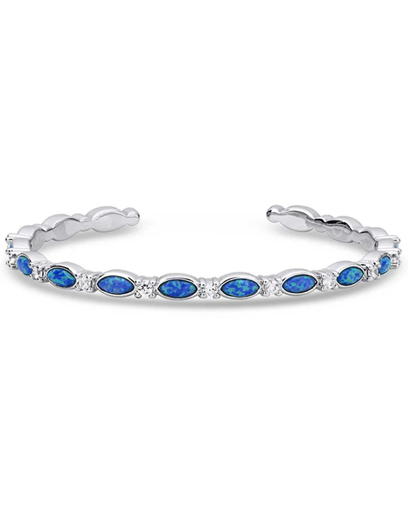 Montana Silversmiths Women's Moonlit Night Crystal Opal Cuff Bracelet