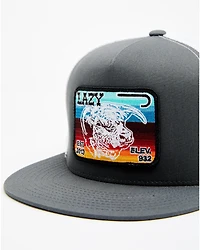 Lazy J Ranch Men's Gray & White Serape Cow Patch Mesh-Back Ball Cap