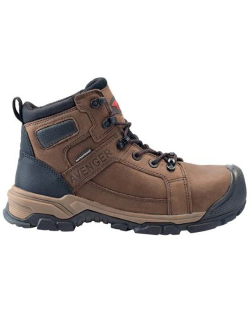 Avenger Men's Ripsaw Mid 6" Lace-Up Waterproof Work Boots - Alloy Toe