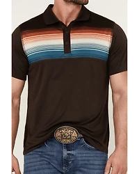 RANK 45® Men's Primetime Chest Stripe Button-Down Polo Shirt