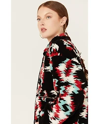 Rock & Roll Denim Women's Southwestern Print Fleece Jacket