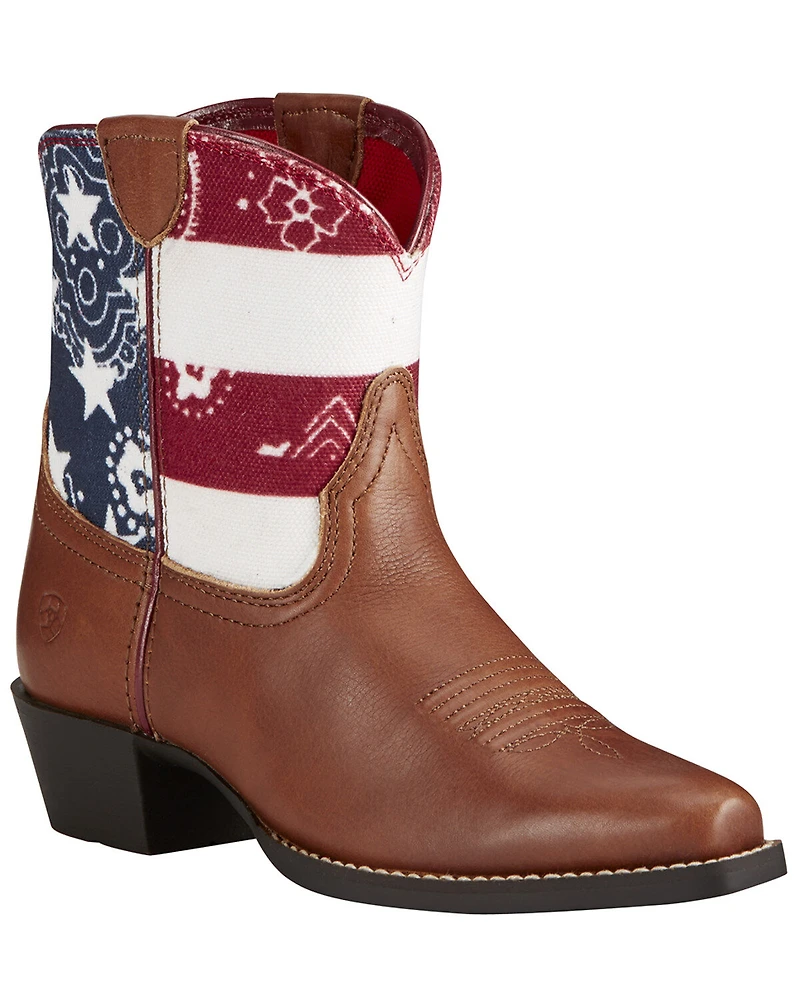 Ariat Girls' Stars & Stripes Boots - Snip Toe