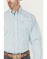Cinch Men's Striped Long Sleeve Button-Down Stretch Western Shirt