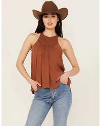 Shyanne Women's Crochet Halter Tank Top