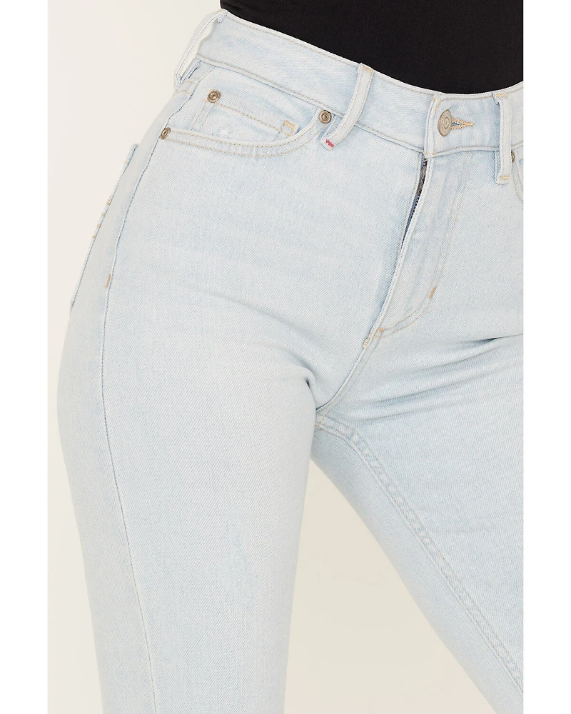 Idyllwind Women's Light Wash West Avenue High Risin Distressed Flare Jeans