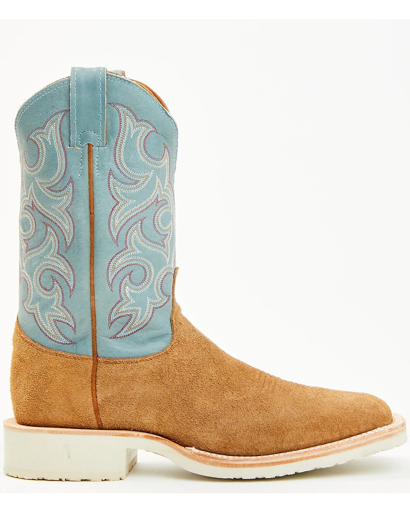 Justin Men's Alamo Roughout Western Boots - Broad Square Toe