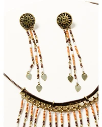 Shyanne Women's Desert Rose Antique Seed Bead Jewelry Set - 2 Piece
