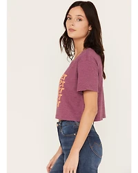 Wrangler Women's Trippy Boxy Cropped Graphic Tee