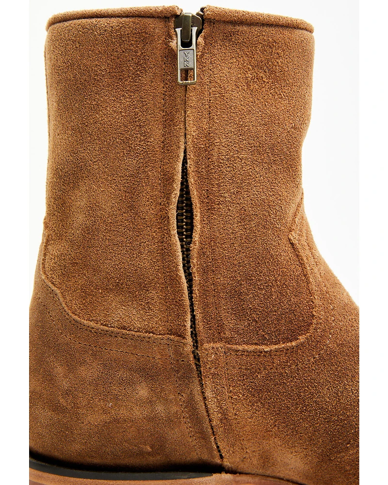 Moonshine Spirit Men's 8" Pancho Roughout Zipper Western Boots - Round Toe