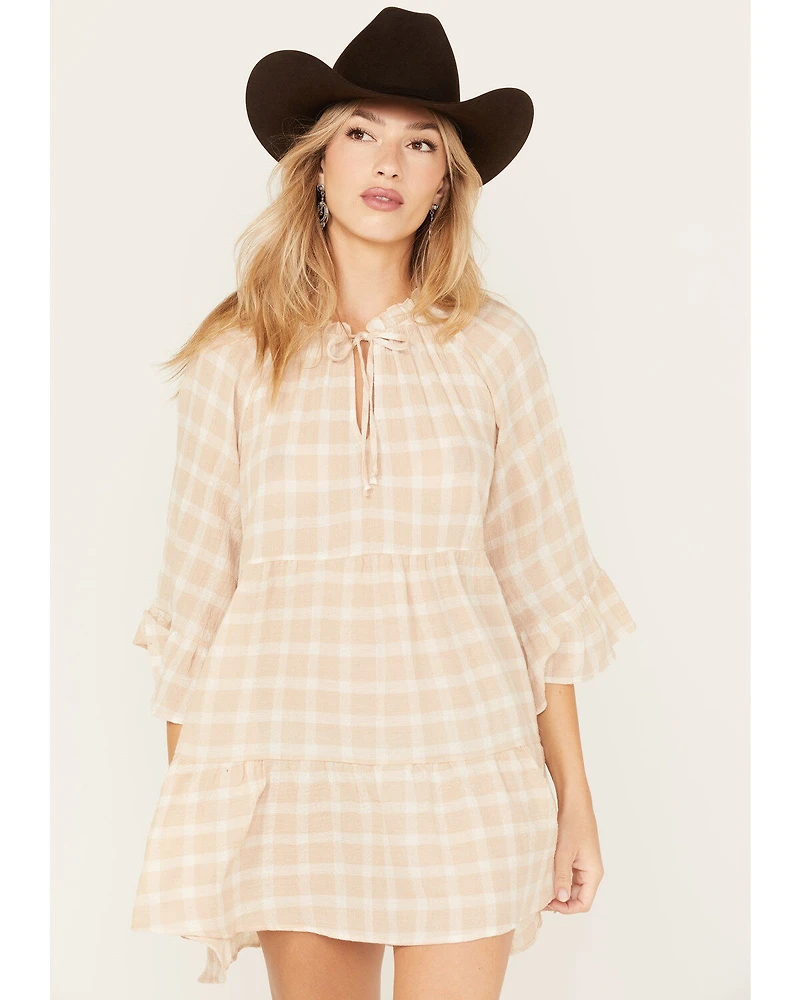 Show Me Your Mumu Women's Viola Plaid Print Mini Dress