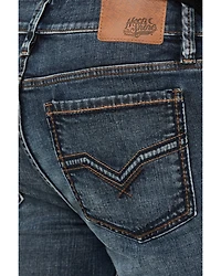 Moonshine Spirit Men's Dark Wash Unaged Whiskey Slim Stretch Denim Jeans