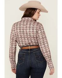 Ariat Women's Kirby Southwestern Print Long Sleeve Button-Down Stretch Western Shirt - Plus