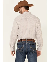 Cinch Men's Tencel Mini Stripe Long Sleeve Button-Down Western Shirt