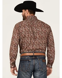Roper Men's Amarillo Paisley Print Long Sleeve Button-Down Western Shirt