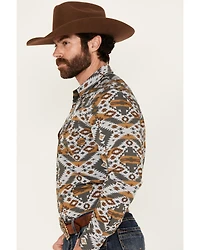 Cody James Men's Buckle Up Southwestern Print Long Sleeve Snap Western Shirt