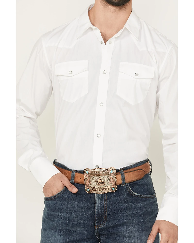 Gibson Men's Solid Long Sleeve Pearl Snap Western Shirt