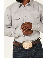 Blue Ranchwear Men's Twill Long Sleeve Snap Western Workshirt