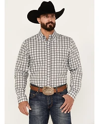 Cinch Men's Medallion Print Long Sleeve Button-Down Western Shirt