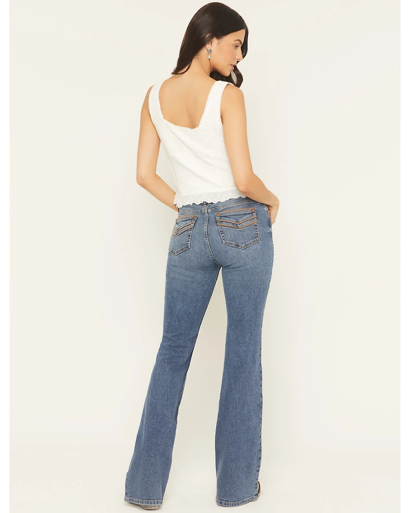 Shyanne Women's Luna High Rise Flare Stretch Denim Jeans