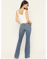 Shyanne Women's Luna High Rise Flare Stretch Denim Jeans