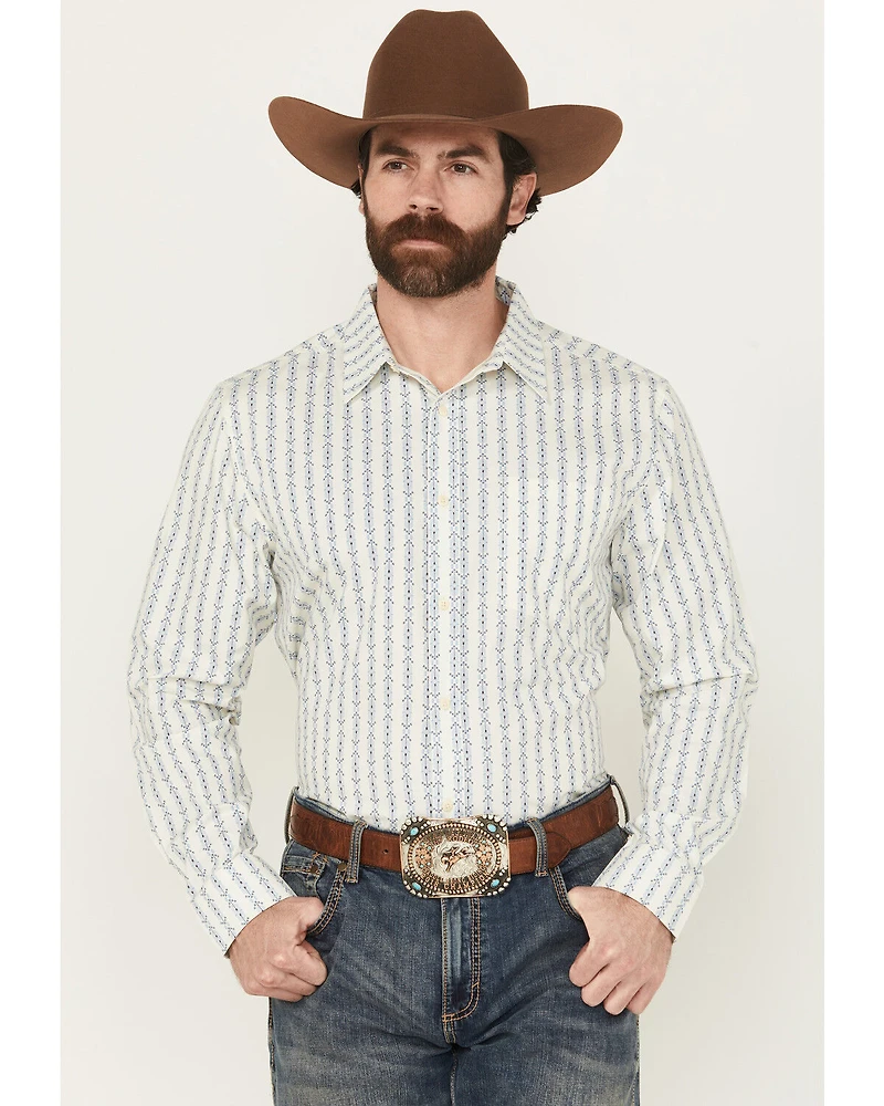 Gibson Trading Co Men's Luau Larry Geo Stripe Long Sleeve Button-Down Stretch Western Shirt