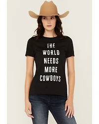 Boot Barn Women's The World Needs More Cowboys Short Sleeve Fitted Graphic Tee