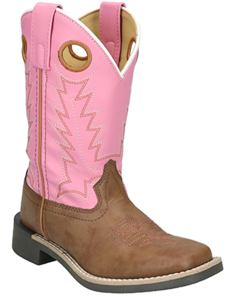 Smoky Mountain Little Girls' El Paso Western Boots - Broad Square Toe