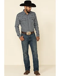 Cody James Men's Ash Small Plaid Long Sleeve Western Flannel Shirt