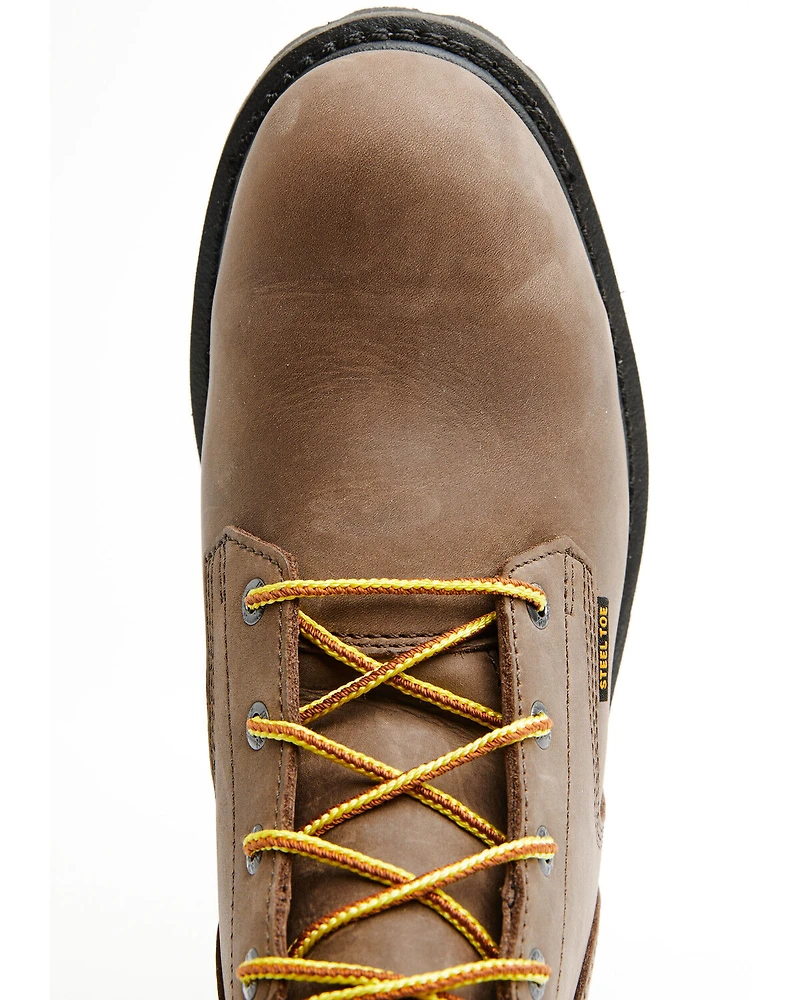 Hawx Men's 8" Logger Lace-Up Waterproof Work Boot - Steel Toe