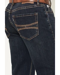 Hooey by Rock Men's Dark Wash Double Barrel Stackable Bootcut Denim Jeans