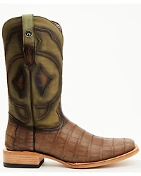 Tanner Mark Men's Exotic Caiman Tall Western Boots - Broad Square Toe
