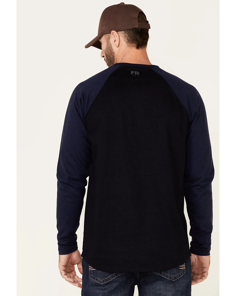Cody James Men's FR Blocked Baseball Long Sleeve Work Shirt