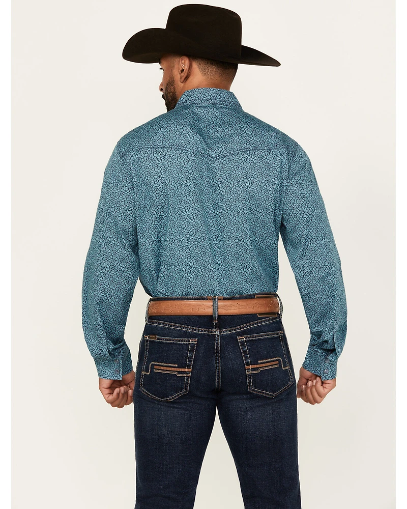 Wrangler Retro Men's Geo Print Long Sleeve Snap Western Shirt