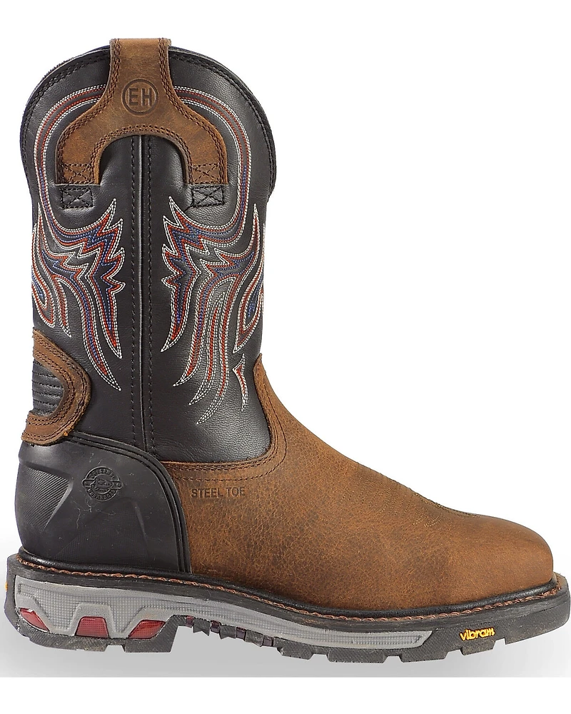 Justin Men's Tanker Western Work Boots - Steel Toe