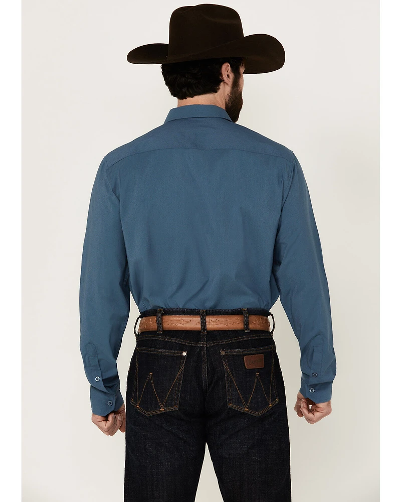 Kimes Ranch Men's Linville Solid Long Sleeve Button-Down Performance Western Shirt