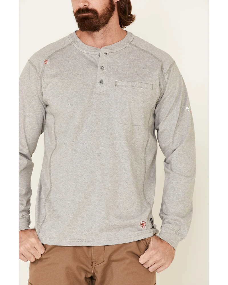 Ariat Men's FR Air Henley Long Sleeve Work Shirt