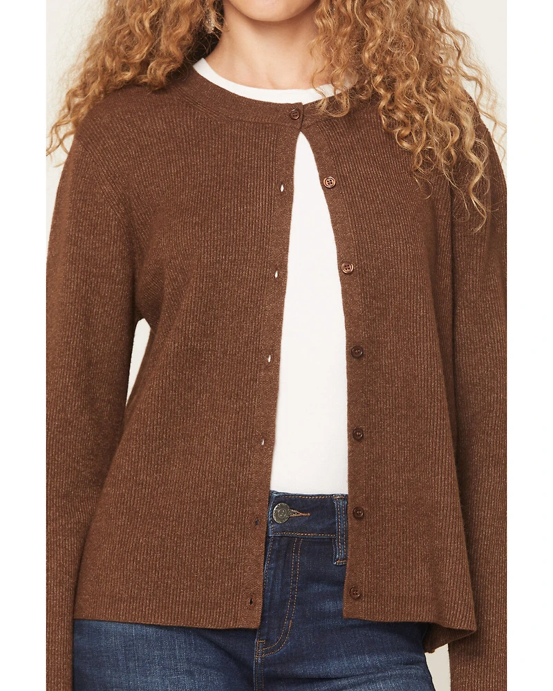 Originality Women's Long Sleeve Button-Down Cardigan