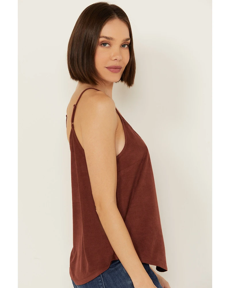 Shyanne Women's Crochet Trim Faux Suede Cami