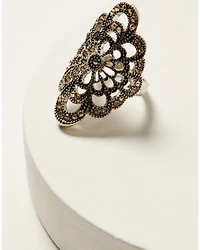 Shyanne Women's Champagne Chateau Filigree Statement Ring