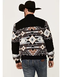 Hooey Men's Southwestern Print Sherpa Bomber Jacket