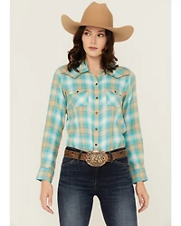 Ariat Women's Plaid Print Long Sleeve Snap Western Shirt