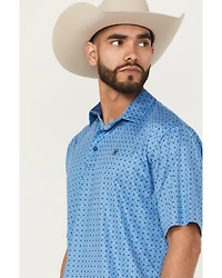 Ariat Men's Charger 2.0 Geo Print Short Sleeve Button-Down Polo Shirt