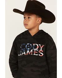 Cody James Boys' Flag Logo Camo Hooded Sweatshirt
