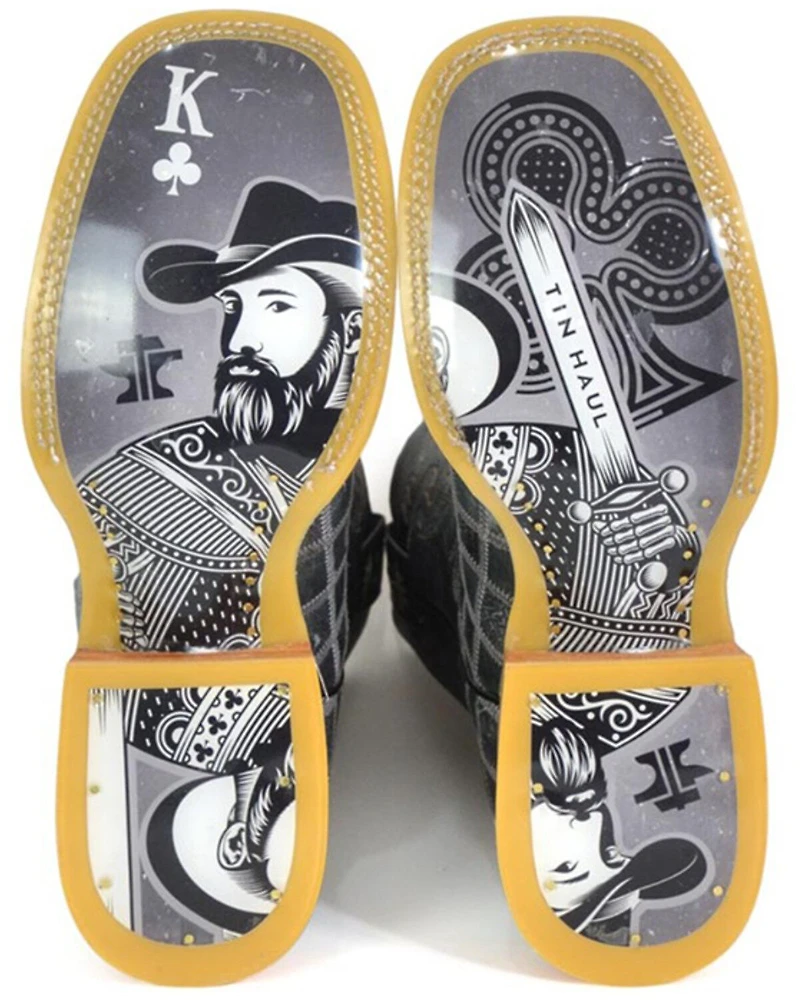 Tin Haul Men's King Of Clubs Western Boots - Broad Square Toe