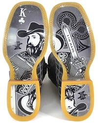 Tin Haul Men's King Of Clubs Western Boots - Broad Square Toe