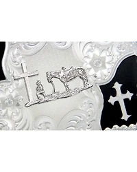 Montana Silversmiths Cross and Christian Cowboy Belt Buckle