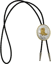 Western Express Men's German Silver Boots Bolo Tie