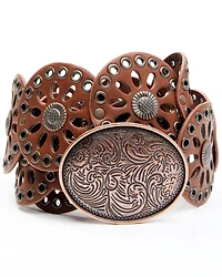 Cowgirls Rock Women's Round Concho Western Belt