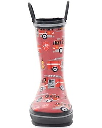 Western Chief Boys' Fire Truck Tread Rain Boots - Round Toe